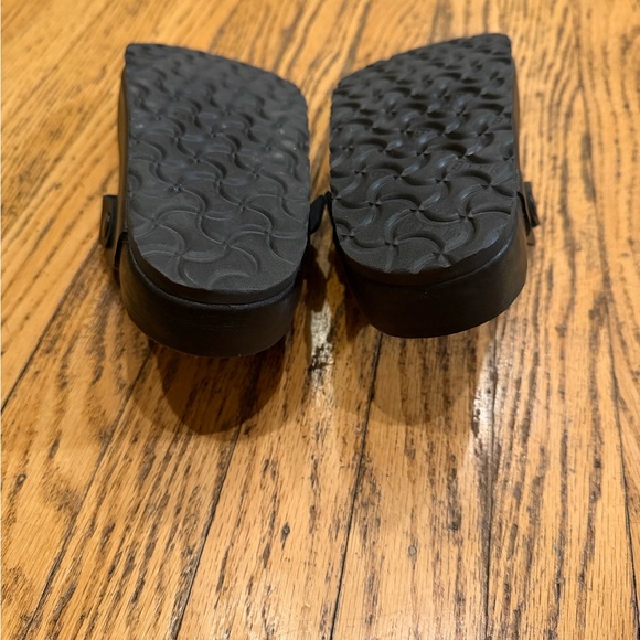 Birkenstock Exquisite Boston Clog Black Leather Sz L7 M5 - Picture 12 of 16